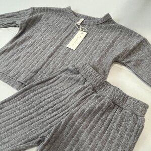 Girl - 18-24M - NWT Rylee + Cru Cozy Rib Knit Set in Dusty Blue